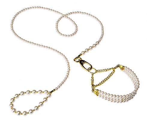 Zgarda si lesa pentru caini Ferplast Fashion Parure Pearl 127cm